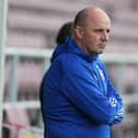 Ipswich Town manager Paul Cook looks on prior to the Sky Bet League One match between Northampton Town and Ipswich Town.