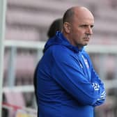 Ipswich Town manager Paul Cook looks on prior to the Sky Bet League One match between Northampton Town and Ipswich Town.
