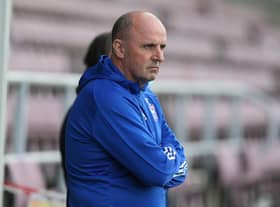 Ipswich Town manager Paul Cook looks on prior to the Sky Bet League One match between Northampton Town and Ipswich Town.