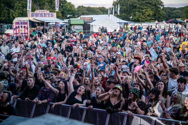 The Tribfest crowd show their appreciation. Pic Dave Lofthouse