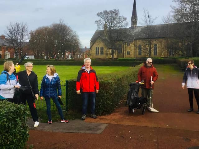 Hebburn Litter Pickers in action.