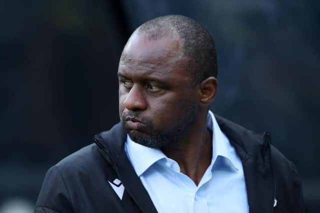 Crystal Palace head coach Patrick Vieira.