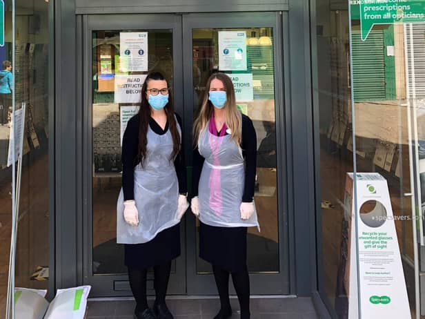 Specsavers South Shields staff outside of the King Street store.