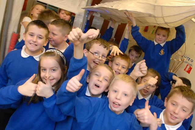 Pupils at Fellgate Primary School who took part in a project with a space theme in 2009.