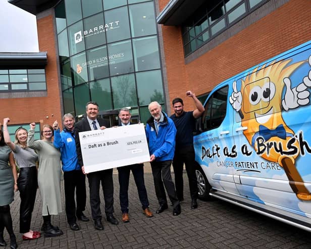 Daft as a Brush Cancer Patient Care receive over £25,000 from local housebuilder