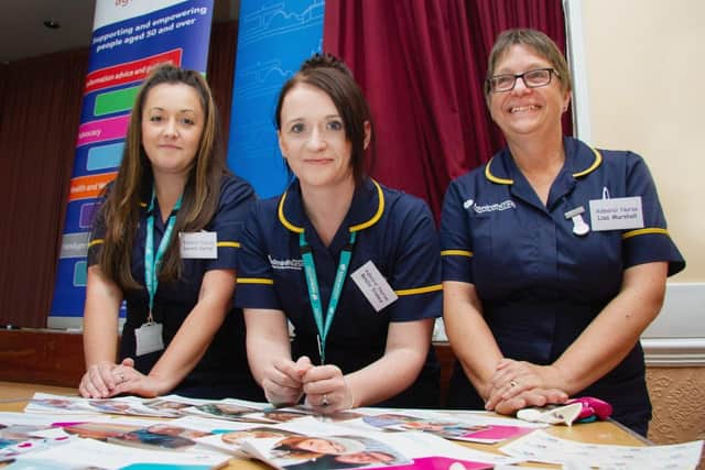 Dementia nurses, from left, Lauren Carter, Bridie Blakey and Lisa Marshall.