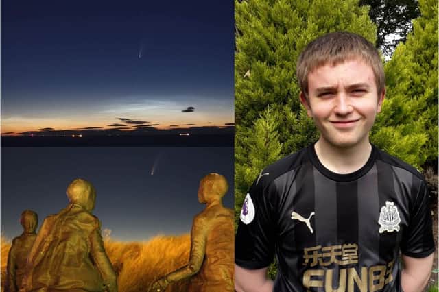 Dylan Olsen, 15, captured the Neowise comet from Little Haven, South Shields.