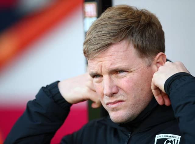 Eddie Howe in the dugout last year.