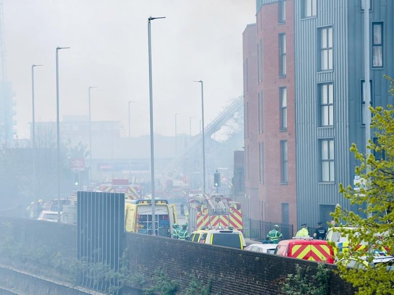A fire has broken out in Goldsmith Avenue, Southsea, Portsmouth, on April 28. Picture: Chris Moorhouse