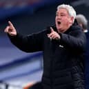 Newcastle United's English head coach Steve Bruce gestures on the touchline during the English Premier League football match between Crystal Palace and Newcastle United at Selhurst Park in south London on November 27, 2020.