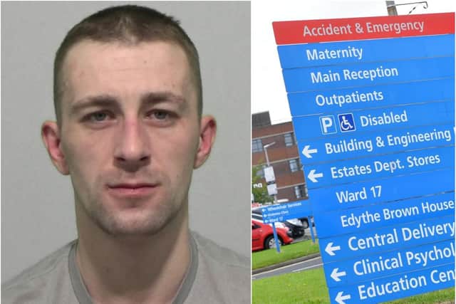 John Paul Strother has been sentenced to more than five months behind bars after he admitted committing two offences against the key workers on the same date at South Shields’s South Tyneside District Hospital.