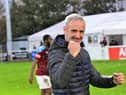 South Shields boss Lee Picton celebrates his side's FA Cup win (Pic via Kev Wilson).