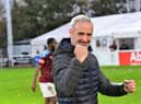 South Shields boss Lee Picton celebrates his side's FA Cup win (Pic via Kev Wilson).