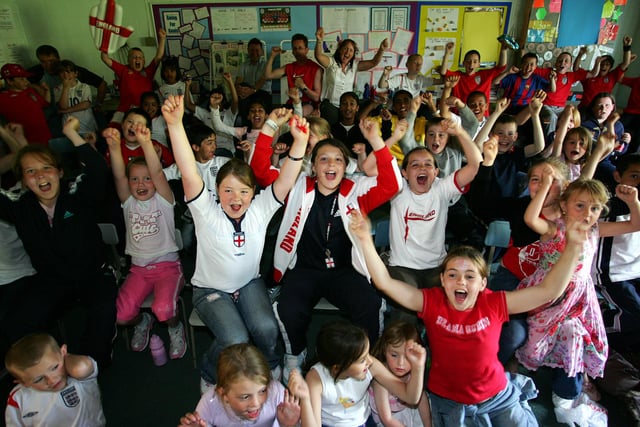 Eng-er-land! A World Cup party went down an absolute storm at Marine Park Primary School in 2006.