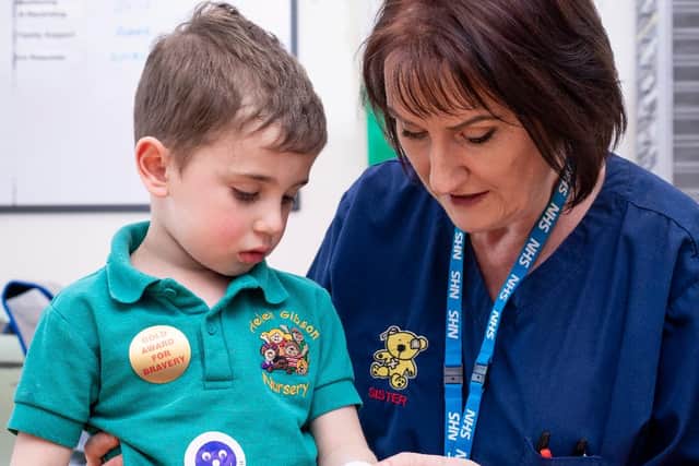 An image of a nurse caring for an injured child, as hospital chiefs announce another major change at South Tyneside District Hospital