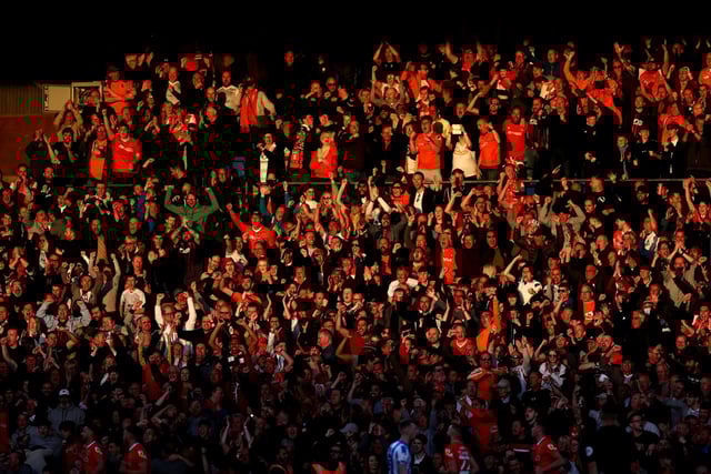 Luton Town play in the Championship and have an average attendance of 9,786.