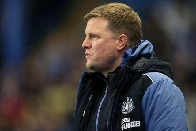 Newcastle United head coach Eddie Howe at Hillsborough.