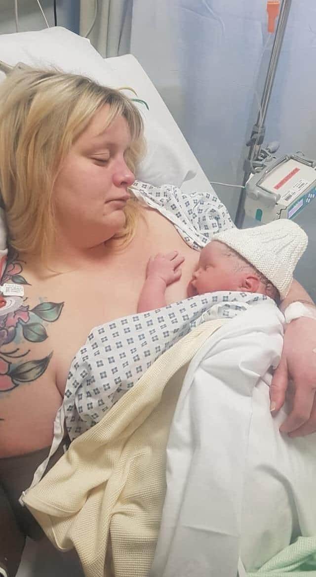 Proud mum Lauren with her little boy.
