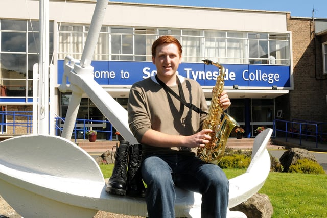 College student and saxaphone player Jamie Edgar won a place in the Royal Marines Band in 2010. Remember this?