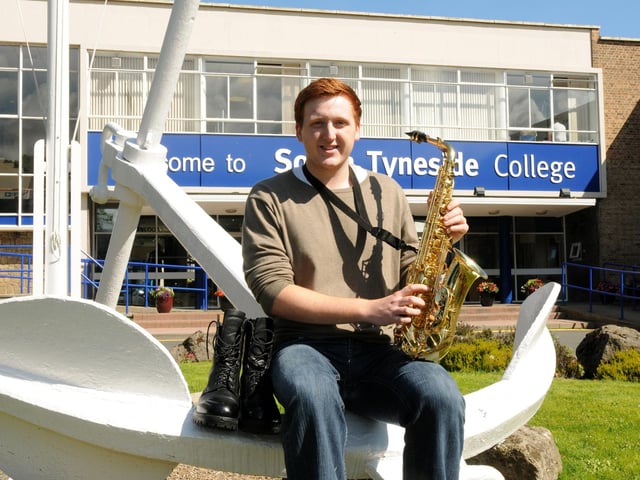 College student and saxaphone player Jamie Edgar won a place in the Royal Marines Band in 2010. Remember this?