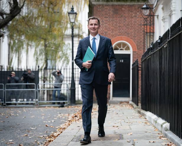 Chancellor of the Exchequer Jeremy Hunt leaving 11 Downing Street to deliver his autumn statement. Photo by Stefan Rousseau/PA Wire