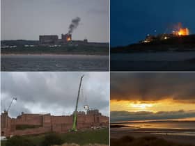 Filming at Bamburgh Castle.