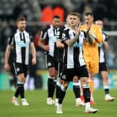 Kieran Trippier of Newcastle United applauds fans after their sides draw during the Premier League match between Newcastle United and Watford at St. James Park on January 15, 2022 in Newcastle upon Tyne, England. (Photo by Ian MacNicol/Getty Images)