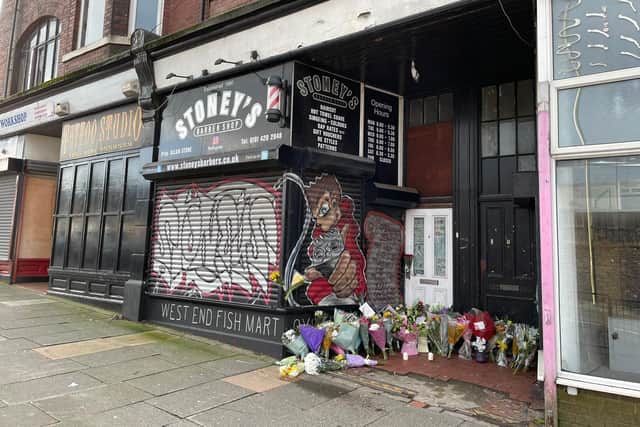 Tributes for Allan Stone have been growing at Stoney's Barber Shop on Laygate Lane in South Shields.