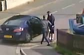 The footage showed the criminals quickly removing the valuable exhaust component
