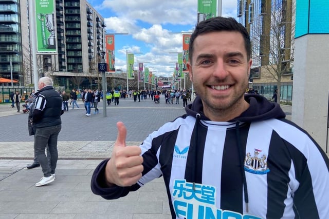 Newcastle United fans on Wembley Way