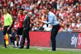 Jack Ross, Manager of Sunderland reacts during the Sky Bet League One Play-off Final match between Charlton Athletic and Sunderland at Wembley Stadium on May 26, 2019 in London, United Kingdom. (Photo by Charlie Crowhurst/Getty Images)
