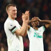 Newcastle United's Alexander Isak reacts to the final whistle against Bournemouth.
