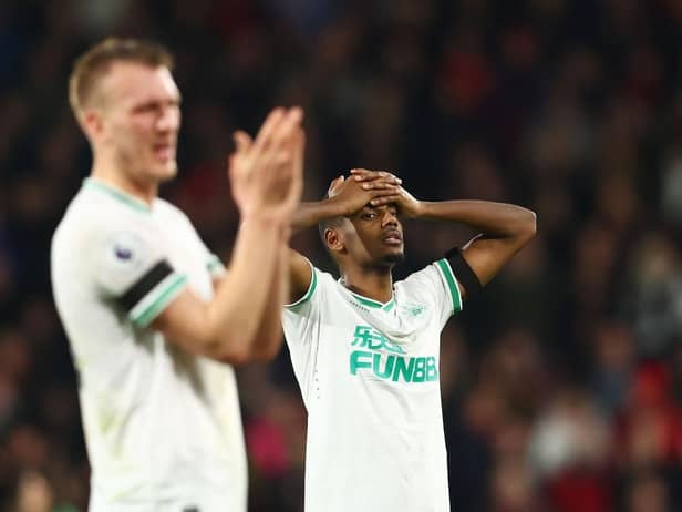 Newcastle United's Alexander Isak reacts to the final whistle against Bournemouth.