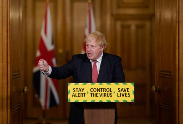 Prime Minister Boris Johnson during his latest briefing on July 17.