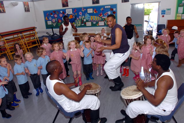 Look at the fun they were having at a 2008 dance lesson at St Michael's Primary School in Houghton.