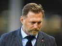 NORWICH, ENGLAND - NOVEMBER 20: Ralph Hasenhuettl, Manager of Southampton looks on prior to the Premier League match between Norwich City and Southampton at Carrow Road on November 20, 2021 in Norwich, England. (Photo by Harriet Lander/Getty Images)