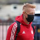 Matty Longstaff arrives for an Aberdeen game in October.