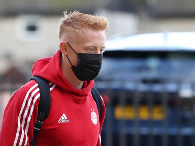 Matty Longstaff arrives for an Aberdeen game in October.