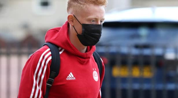 Matty Longstaff arrives for an Aberdeen game in October.