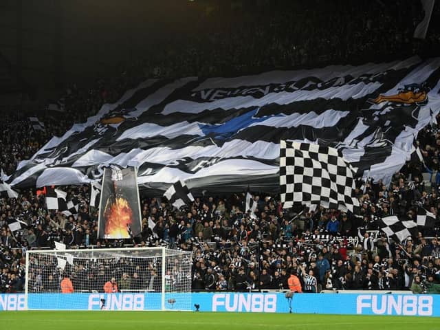 A banner at St James's Park last month.