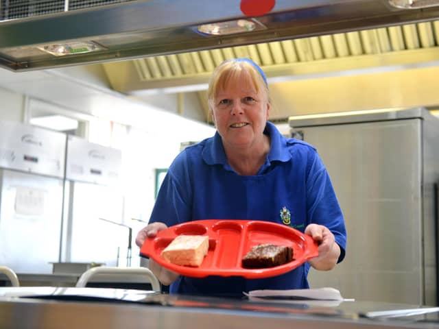 Elaine Alexander served her final meal at West Boldon Primary School in 2021 after a 30 year career as a school cook.