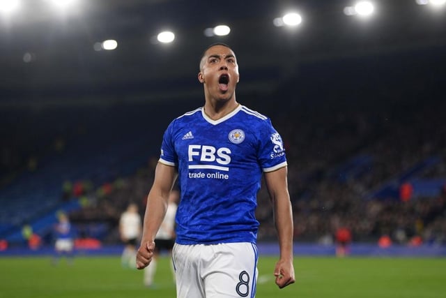 Total net spend = (-£123.81m), biggest net spend = 2021/22 (-£57.24m), smallest net spend = 2020/21 (-£5.06m), record signing in past five years = Youri Tielemans (£40.50m)