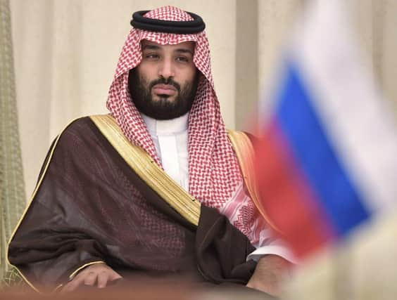 Saudi Arabia's Crown Prince Mohammed bin Salman attends a signing ceremony following a meeting of Russian President Vladimir Putin with Saudi Arabia's King Salman in Riyadh, Saudi Arabia, on October 14, 2019. (Photo by Alexey NIKOLSKY / SPUTNIK / AFP) (Photo by ALEXEY NIKOLSKY/SPUTNIK/AFP via Getty Images)