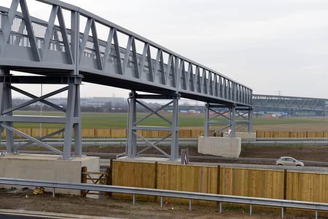 The new footbridge