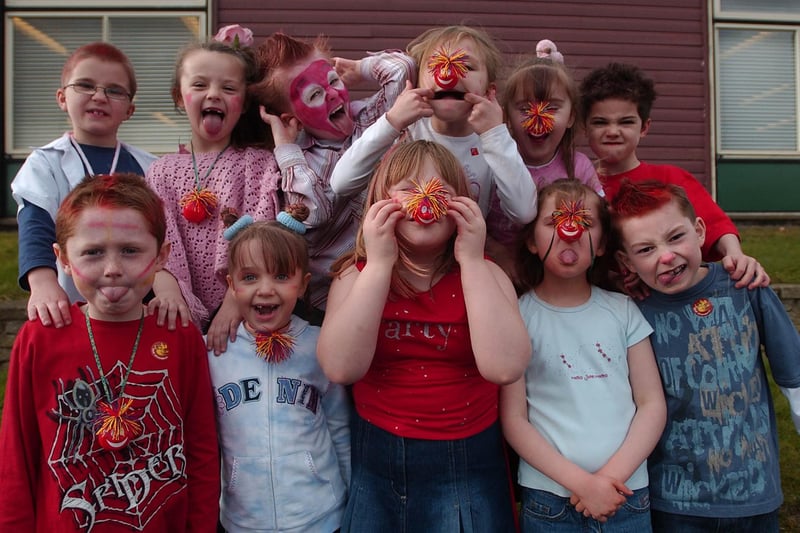 Red Nose Day looked like it was a great laugh at Shotton Infants School in 2005.