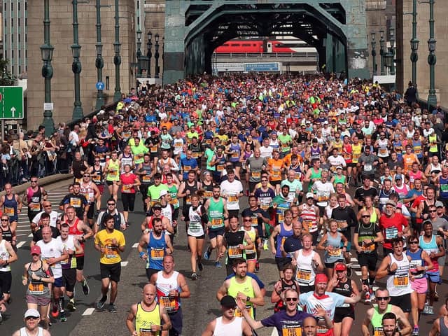 Runners during a previous Great North Run in Newcastle.