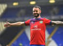 Adam Armstrong of Blackburn Rovers celebrates after he scores their second goal of the game during the Sky Bet Championship match between Coventry City and Blackburn Rovers at St Andrew's Trillion Trophy Stadium (Photo by Nathan Stirk/Getty Images)