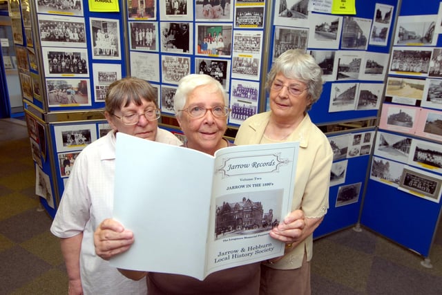 Jarrow and Hebburn Local History Society members - Jessie Mogie, Mona Legg and Theresa Tomaney - were pictured during an exhibition which was held at the library in 2010.