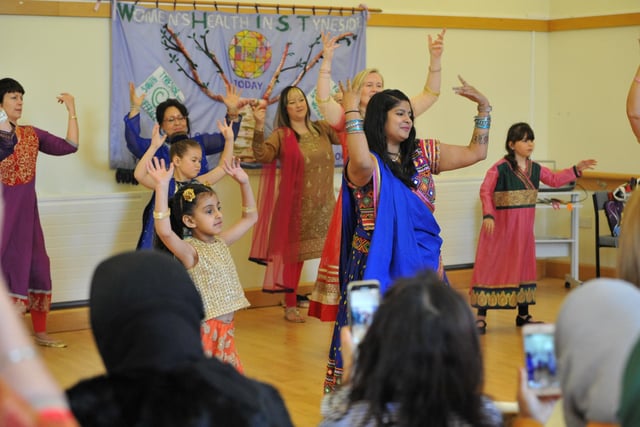 Bollywood Sand dancers Hindu Nari Sangh performed as part of International Womens Day celebrations at WHIST in Mile End Road, in 2019.