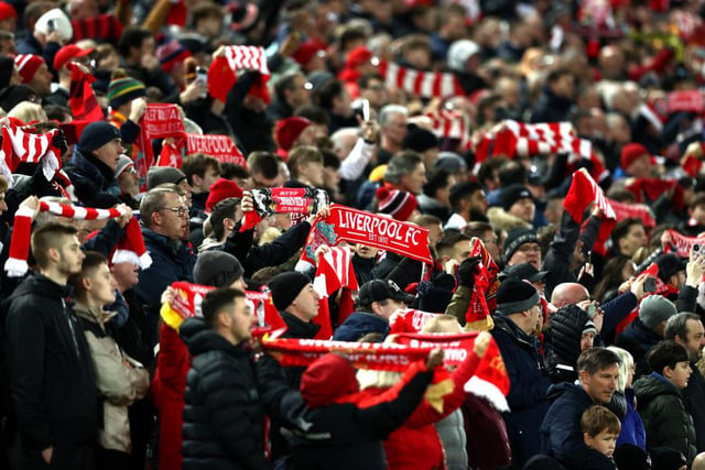 Average league attendance at Anfield this season = 53,276